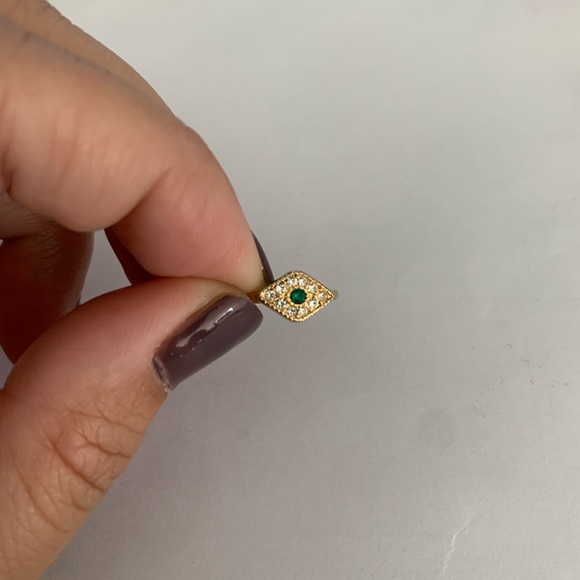 BCBGMAZAZRIA Gold Eye Ring - Size 6 - Picture 2 of 3